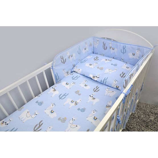 Bettwäsche-Set 120x90 cm LAMA - blau