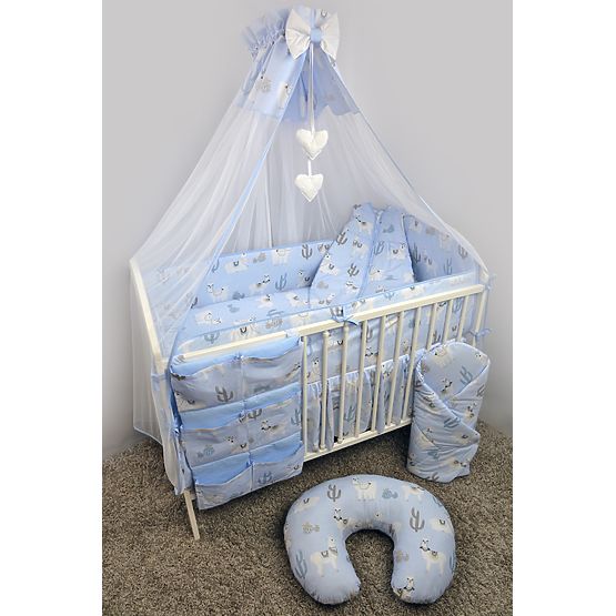 Bettwäsche-Set 120x90 cm LAMA - blau