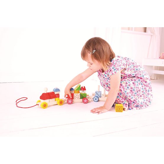 Bigjigs Baby Holz-Zug mit Steckspiel