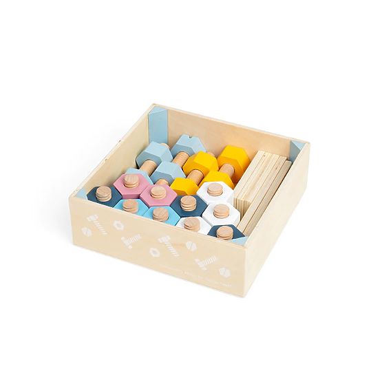 Bigjigs Kiste mit Muttern und Schrauben