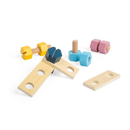 Bigjigs Kiste mit Muttern und Schrauben
