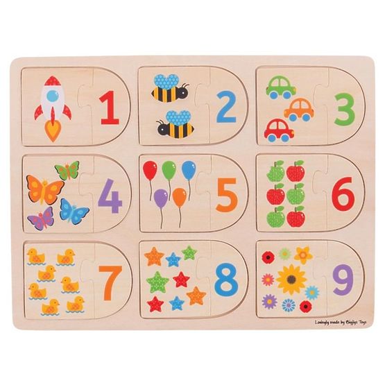 Bigjigs-Puzzle – Zählen und Formen