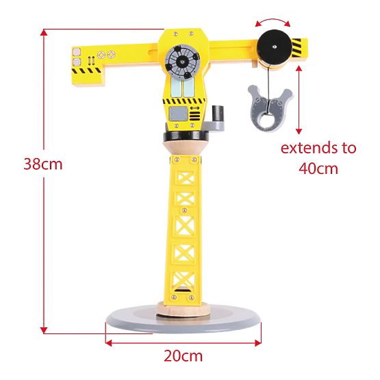 Bigjigs Rail Crane und Baumaschinen