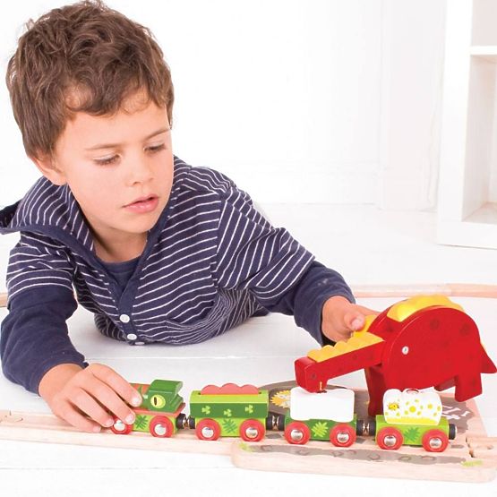 Bigjigs Schienen-Dinosaurierkran