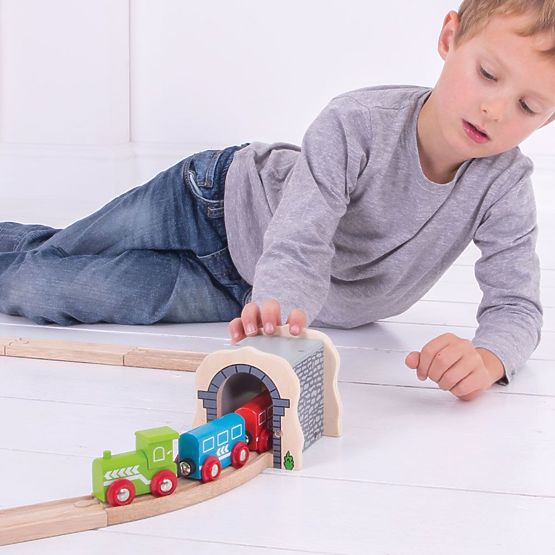 Bigjigs Rail Ein Eisenbahntunnel aus Stein
