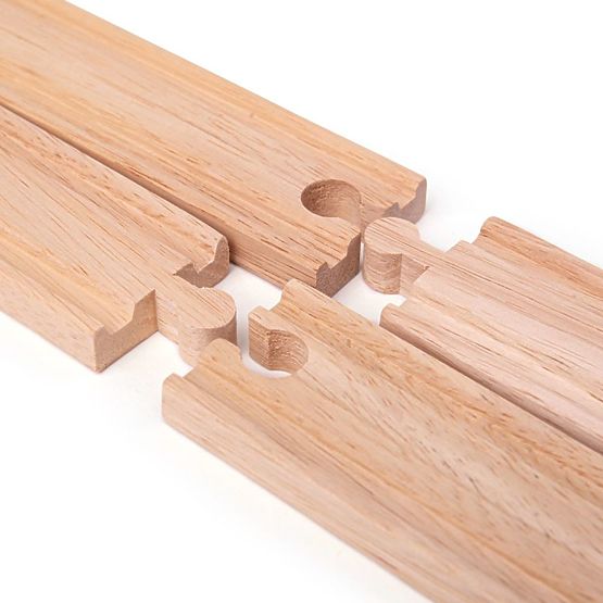 Bigjigs Rail Lange gerade Schienen 21 cm 4 Stk