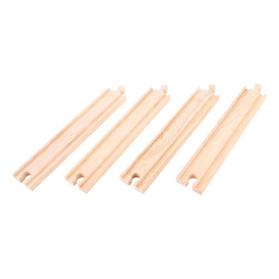Bigjigs Rail Lange gerade Schienen 21 cm 4 Stk