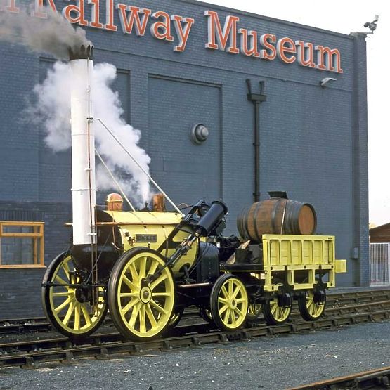 Bigjigs Rail Nachbildung der historischen Rocket-Lokomotive + 2 Gleise