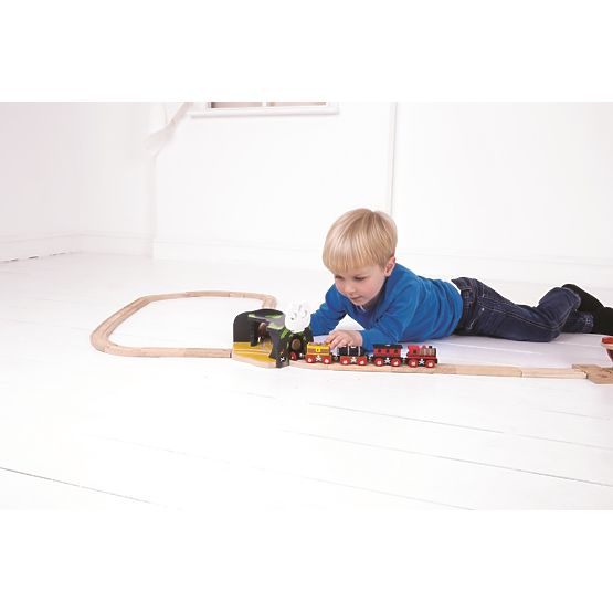 Bigjigs Eisenbahntunnel mit Totenkopfhöhlenschalter