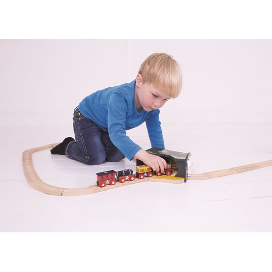 Bigjigs Eisenbahntunnel mit Totenkopfhöhlenschalter
