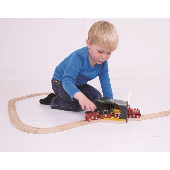 Bigjigs Eisenbahntunnel mit Totenkopfhöhlenschalter