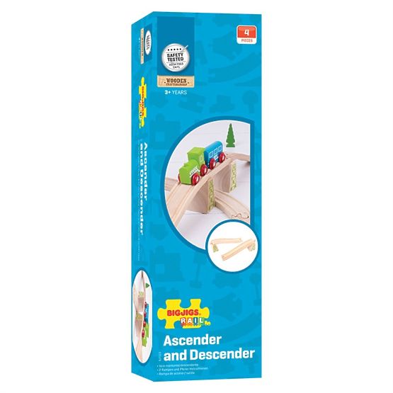 Bigjigs Rail Overpass-Gleise mit Säulen 2 Stk