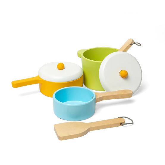 Bigjigs Toys 7-teiliges Kochgeschirr-Set