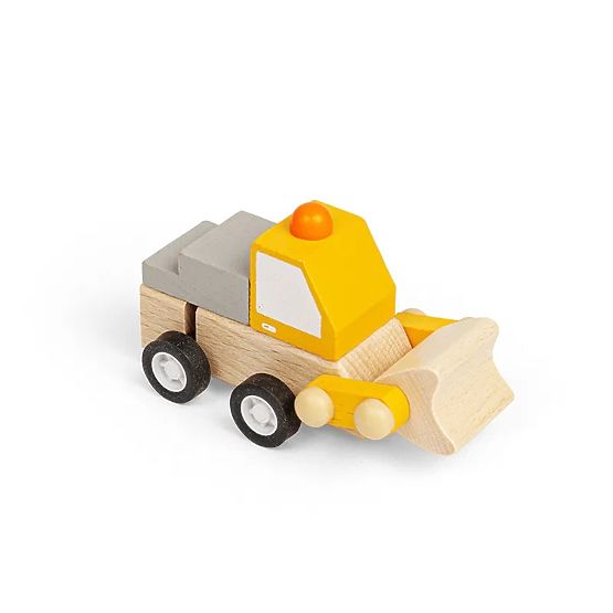 Bigjigs Toys Aufziehbares Baustellenfahrzeug Bagger