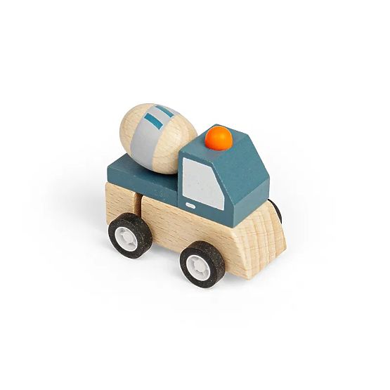 Bigjigs Toys Aufziehbares Baustellenfahrzeug Betonmischer
