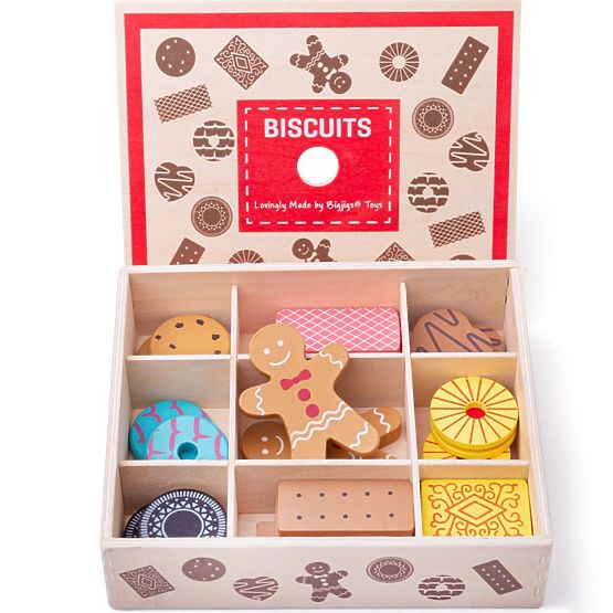 Bigjigs Toys Box mit Holzkeksen