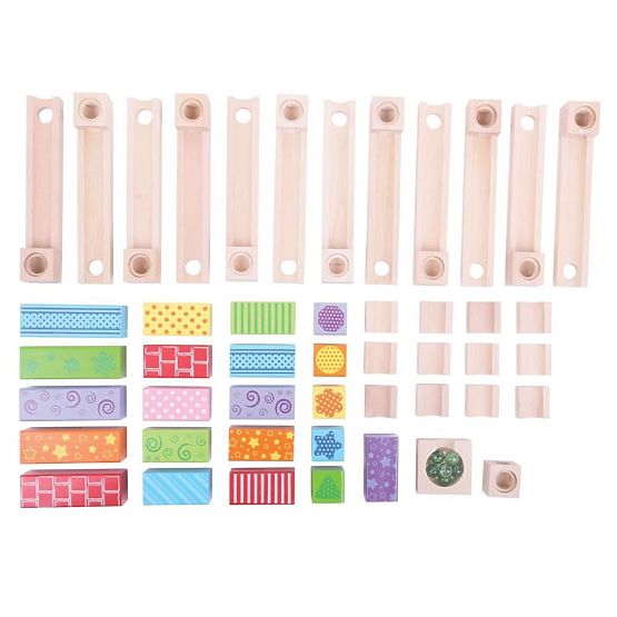 Bigjigs Toys Bunte Kugelbahn aus Holz