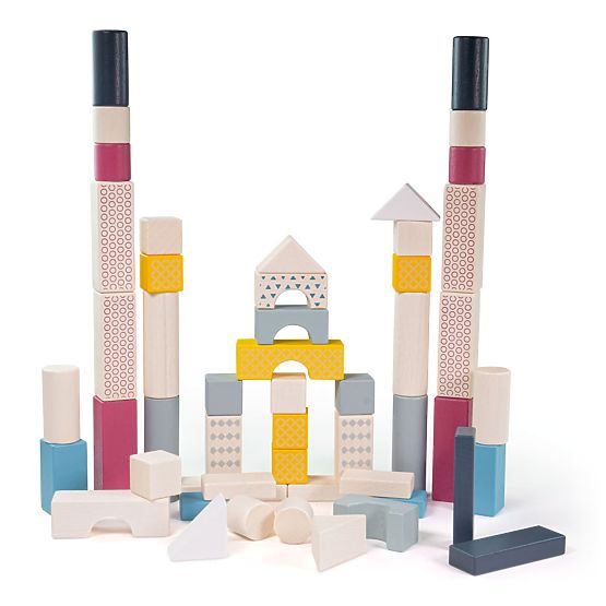 Bigjigs Toys Eimer mit 50 Bausteinen