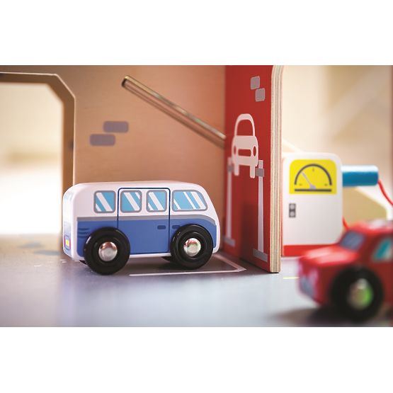 Bigjigs Toys Garage mit Parkplatz