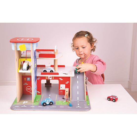 Bigjigs Toys Garage mit Parkplatz