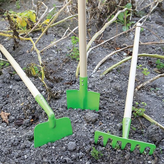 Bigjigs Toys Gartenrechen grün