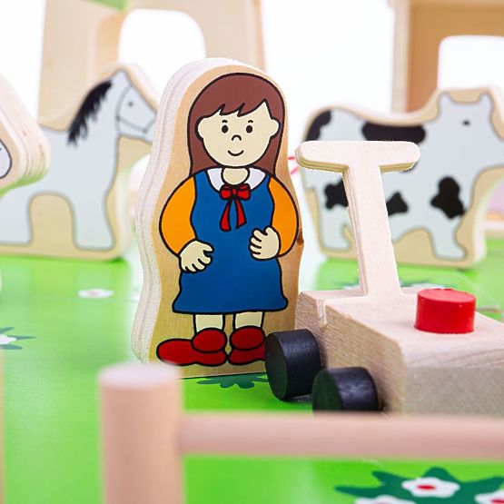 Bigjigs Toys Großer Holzbauernhof