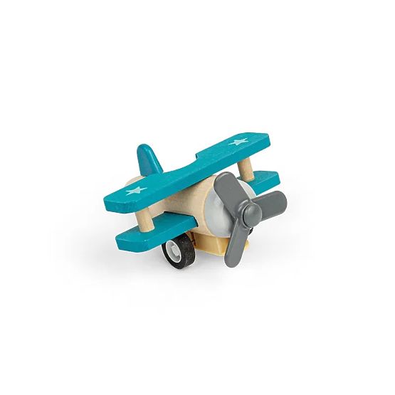 Bigjigs Toys Holz-Aufziehflugzeug Doppeldecker 1 Stk.