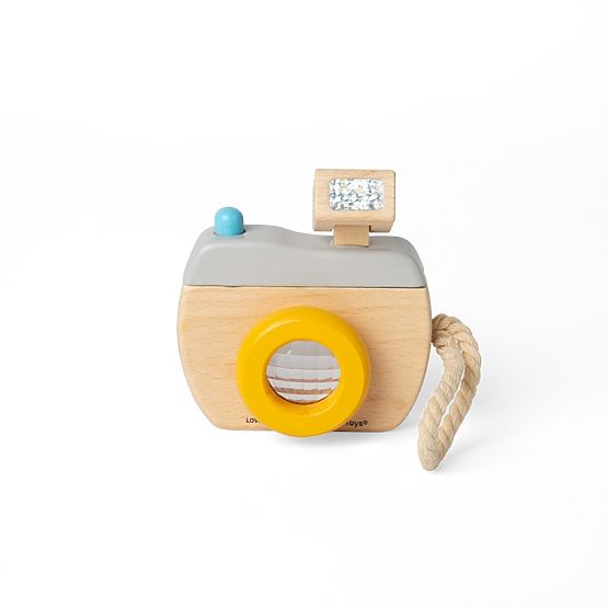 Bigjigs Toys Holzspielzeugkamera mit Blitz