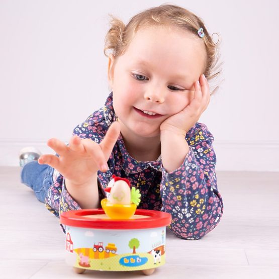 Bigjigs Toys Holz-Spieluhr Bauernhof