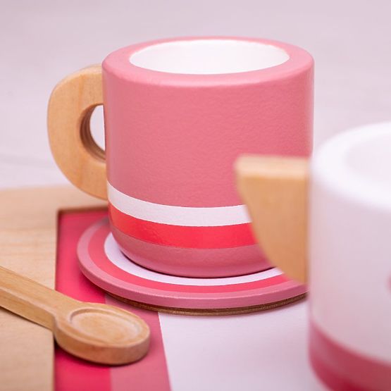 Bigjigs Toys Holz Teeservice Rosa