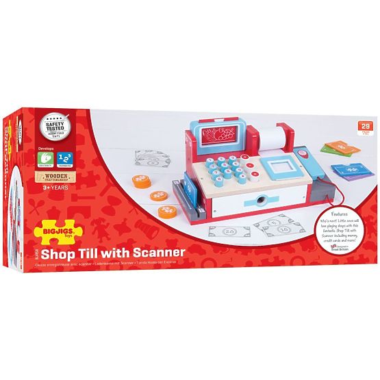 Bigjigs Toys Holzkasse rot