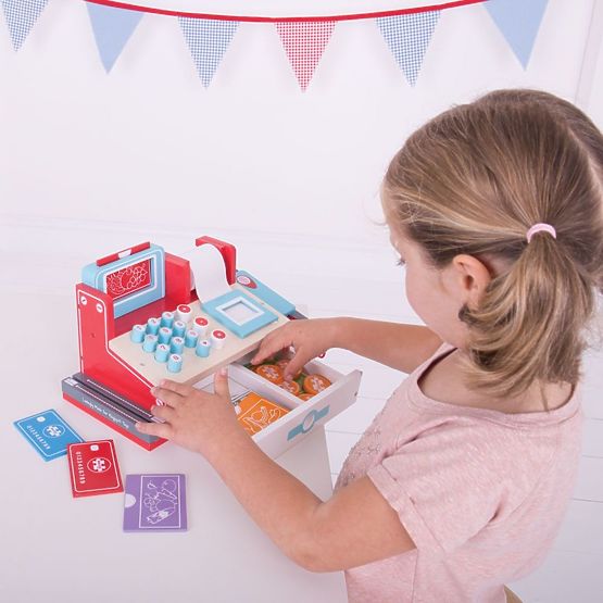 Bigjigs Toys Holzkasse rot
