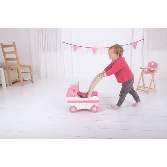 Bigjigs Toys Holzpuppenwagen