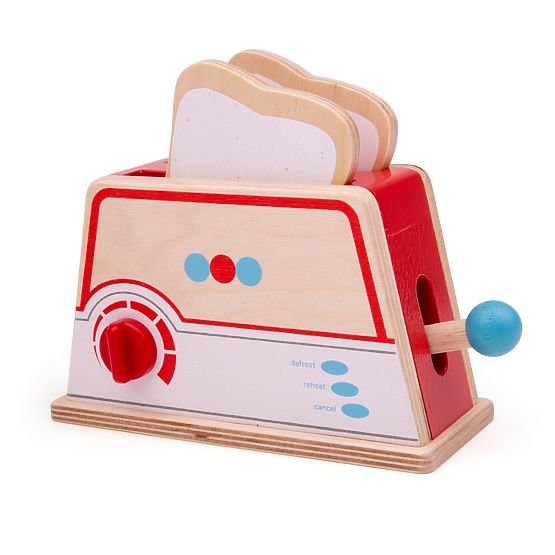 Bigjigs Toys Holztoaster mit Punkten