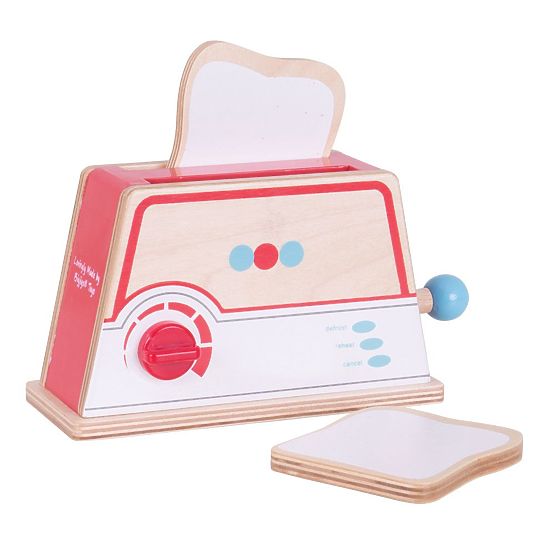 Bigjigs Toys Holztoaster mit Punkten