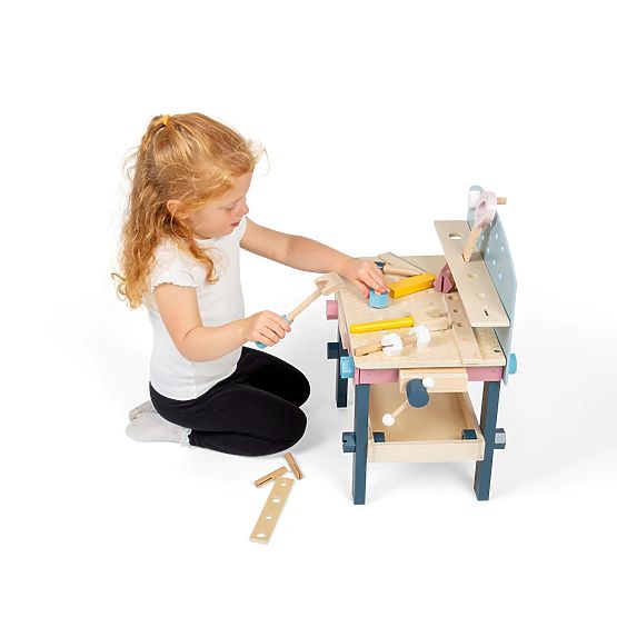 Bigjigs Toys Kinder-Werkbank mit Werkzeug