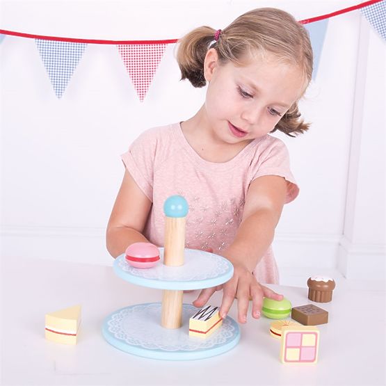 Bigjigs Toys Kuchenständer mit Törtchen