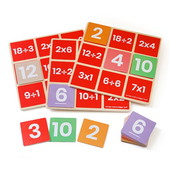 Bigjigs Toys Mathematisches Bingo Multiplikation und Division