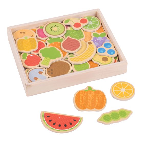 Bigjigs Toys Obst- und Gemüsemagnete