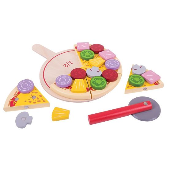 Bigjigs Toys Pizzaschneider aus Holz