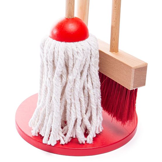 Bigjigs Toys Reinigungs-Spielset rot