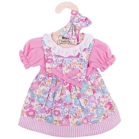Bigjigs Toys Rosa Blumenkleid für Puppe 38 cm