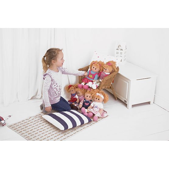 Bigjigs Toys Rosa Mantel mit Knöpfen für Puppe 28 cm