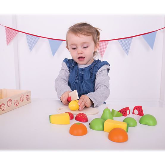 Bigjigs Toys Schneiden von Früchten in einer Kiste