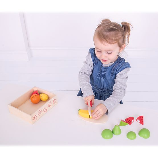 Bigjigs Toys Schneiden von Früchten in einer Kiste