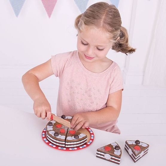 Bigjigs Toys Schokoladenkuchen schneiden