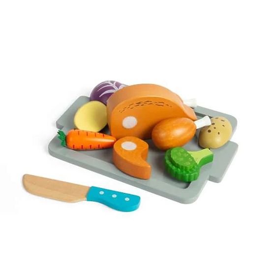 Bigjigs Toys Set Gebratenes Hähnchen mit Gemüse