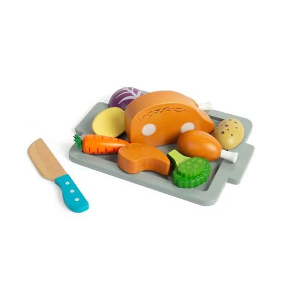 Bigjigs Toys Set Gebratenes Hähnchen mit Gemüse