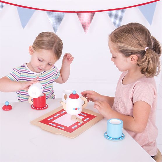 Bigjigs Toys Teeservice mit Punkten