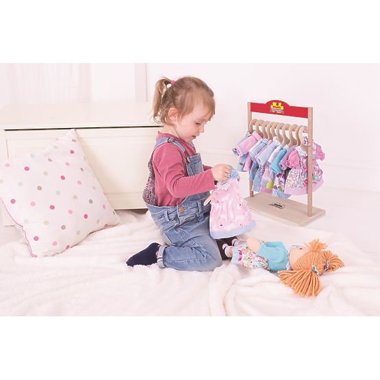 Bigjigs Toys Türkises Kleid mit Pullover für Puppe 38 cm